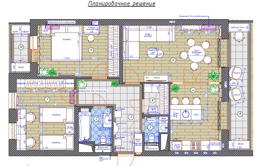 Планировочное решение для квартиры 86 кв.м